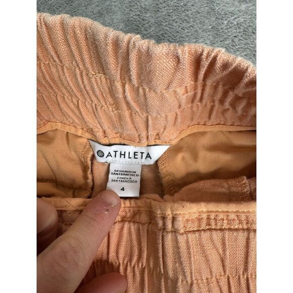 Athleta Cabo Linen 4" Short Women's Size 4 Orange - Picture 5 of 10